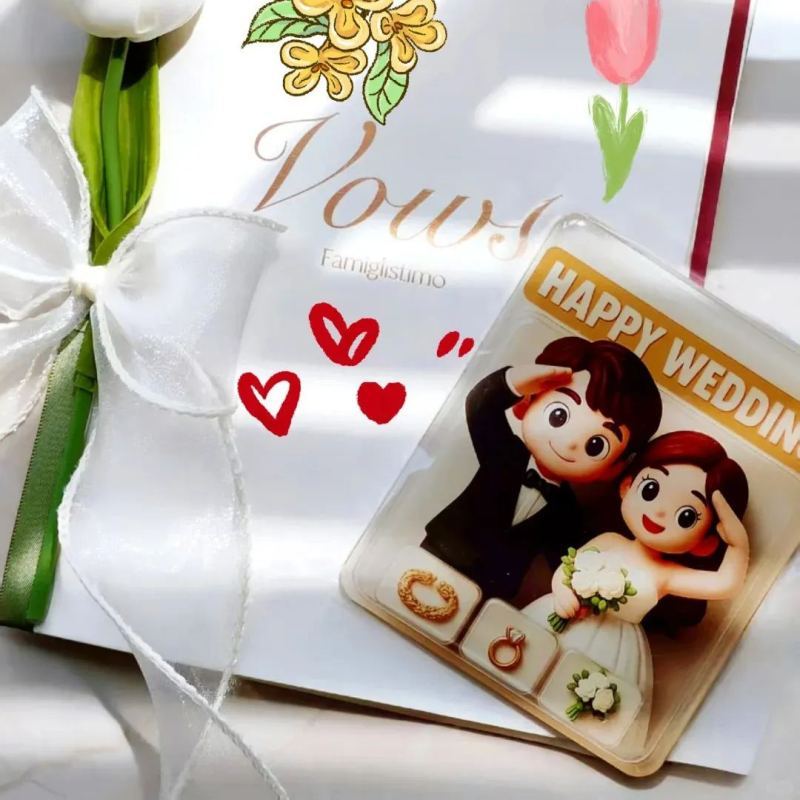 Full Body Custom 3D Effect Action Figure Pack Packaging Toy Box Style Art Gift Personalized Acrylic Fridge Magnets Couple's Gifts Wedding Gifts - MyFaceSocksUK