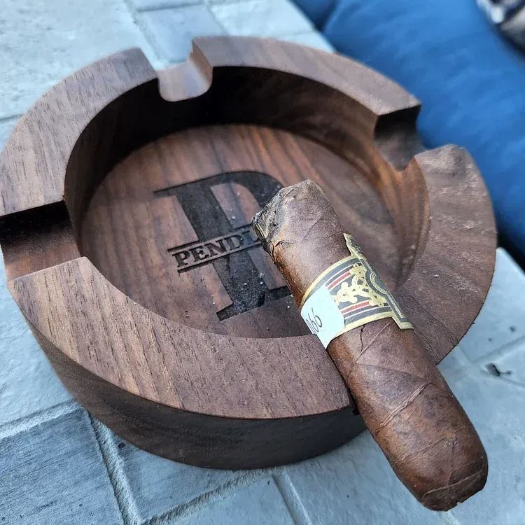Personalized Name Walnut Cigar Ash Tray