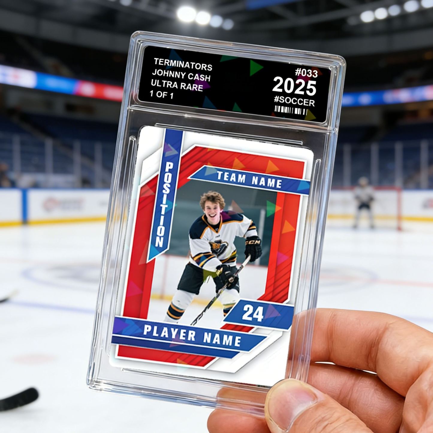 Custom Sports Card for Kids  Personalized Portrait Card with Team Name Great Athlete Gift Idea Christmas Gift