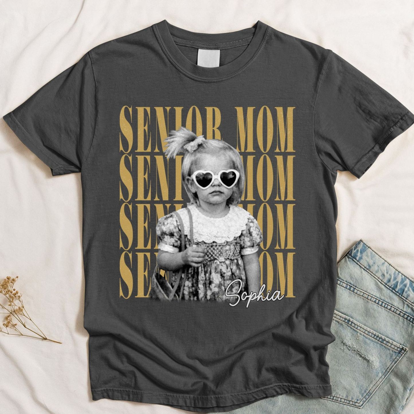 Custom Vintage Photo And Year Senior - Personalized Shirt Mothers Day Gift Cool Shirt - MyFaceSocksUK