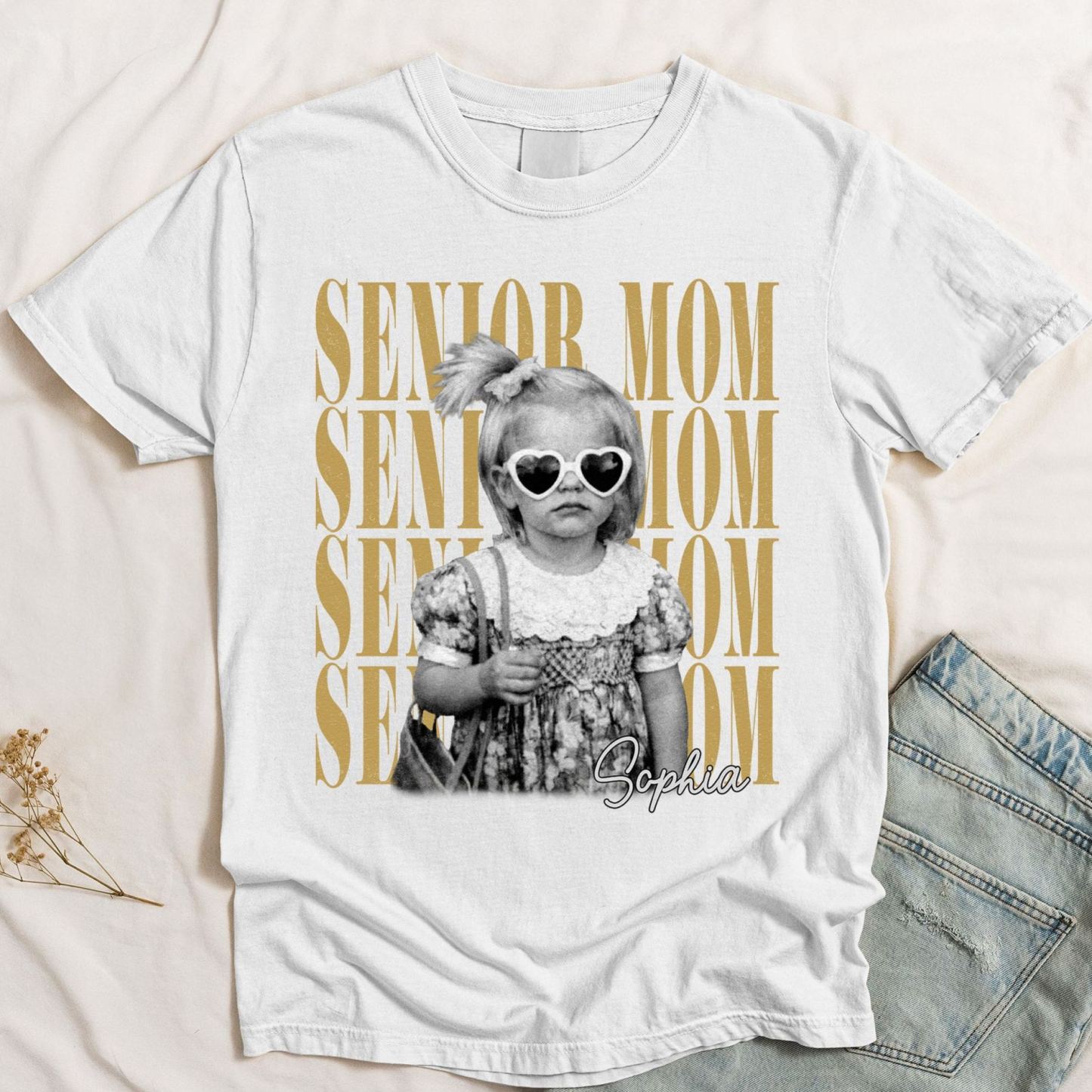 Custom Vintage Photo And Year Senior - Personalized Shirt Mothers Day Gift Cool Shirt - MyFaceSocksUK