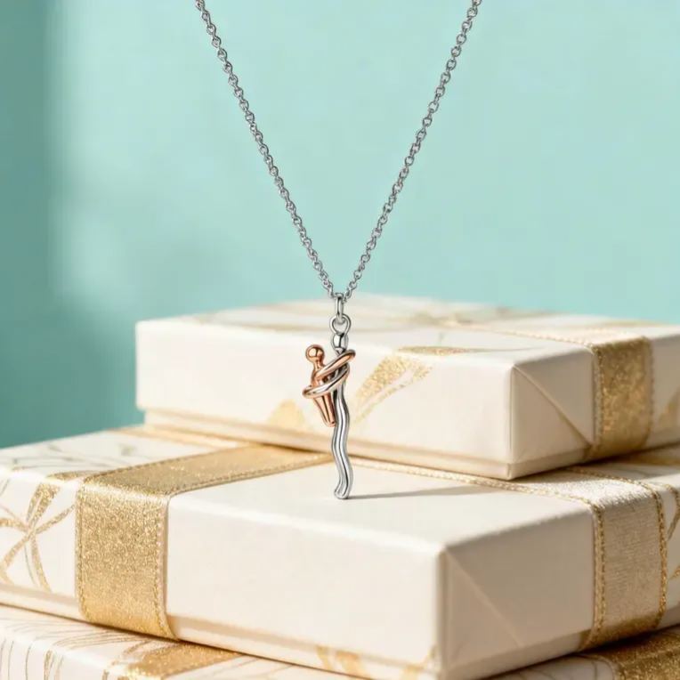 Mother Child Hug Necklace - Two Tone Embrace Pendant Jewelry Gift,Gift for her, Gifts,Mother's Day Gift - MyFaceSocksUK