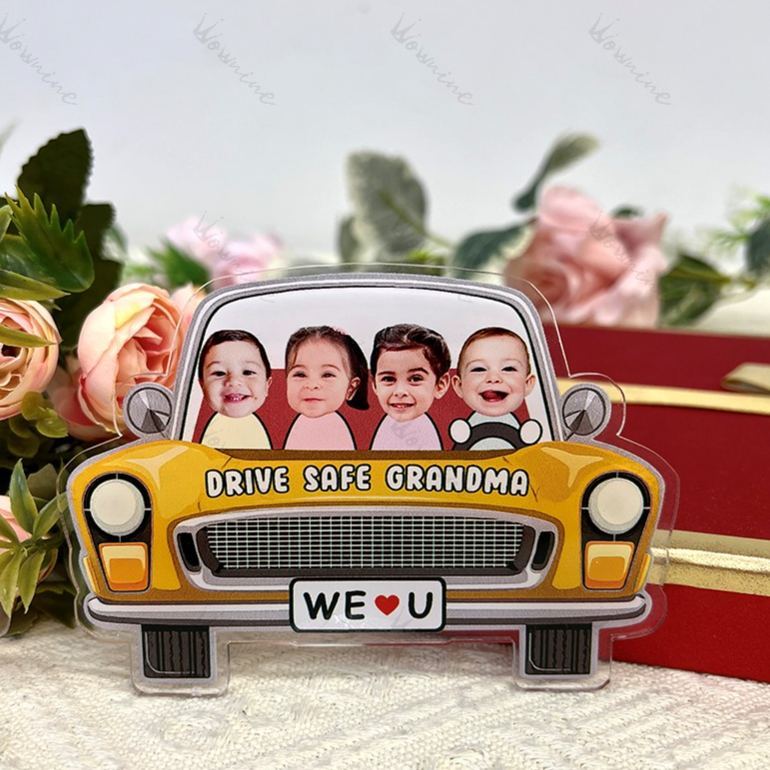 Personalized Kids Photo Visor Clip Car Ornament Cute Gift For Dad - MyFaceSocksUK