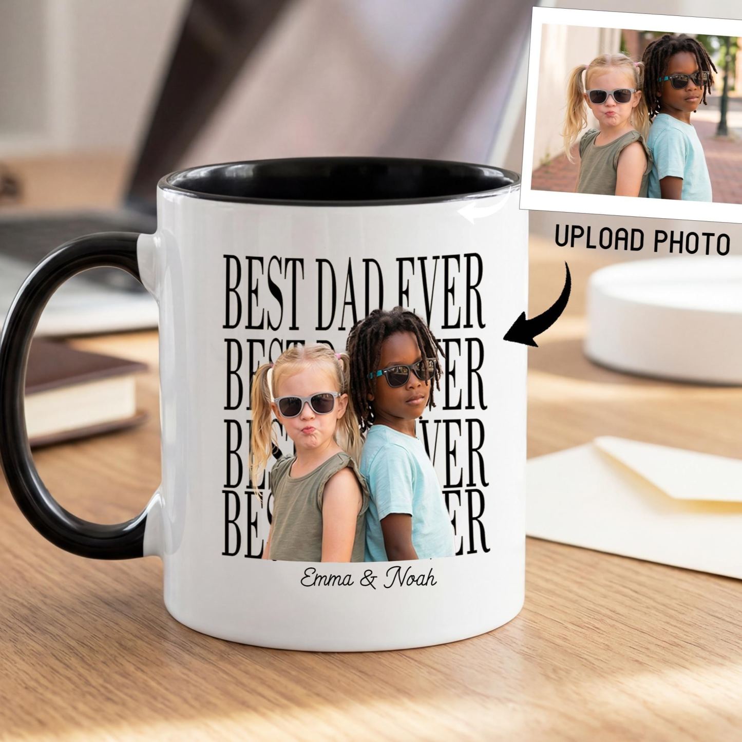 Custom Baby Photo Dad Mug,Personalized Best Dad Ever Cup,Father's Day Keepsake,Gift for Dad,Best Dad Ever Mug,Father's Day,New Dad Gift - MyFaceSocksUK