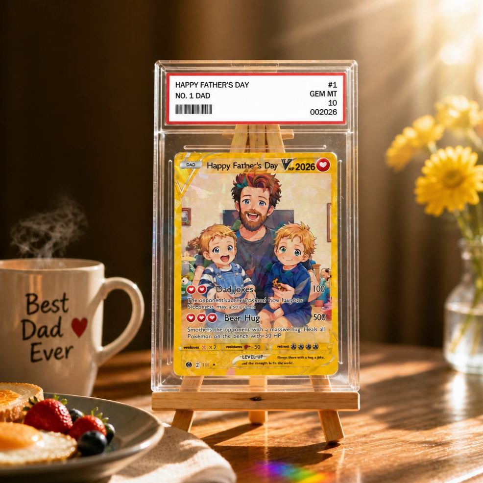 Personalized Photo Anime Card For Father's Day