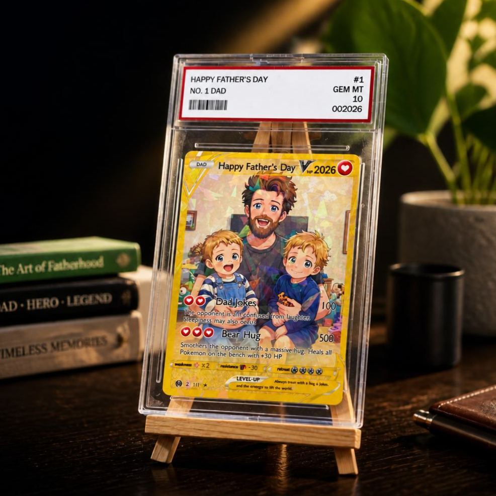 Personalized Photo Anime Card For Father's Day