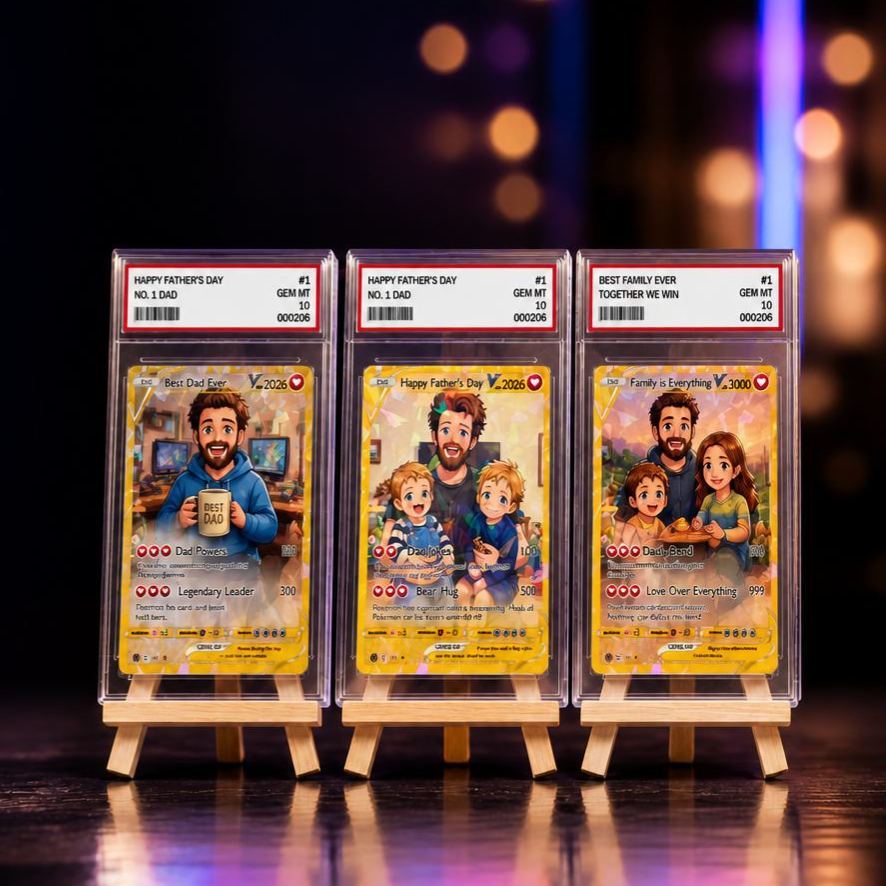 Personalized Photo Anime Card For Father's Day