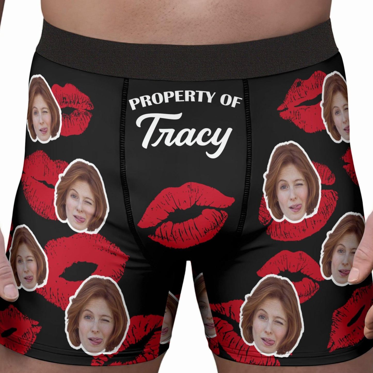 Property Of Wife, Girlfriend Valentine's Day Anniversary Gift For Husband, Boyfriend- Personalized Photo Men's Boxer Brief - MyFaceSocksUK
