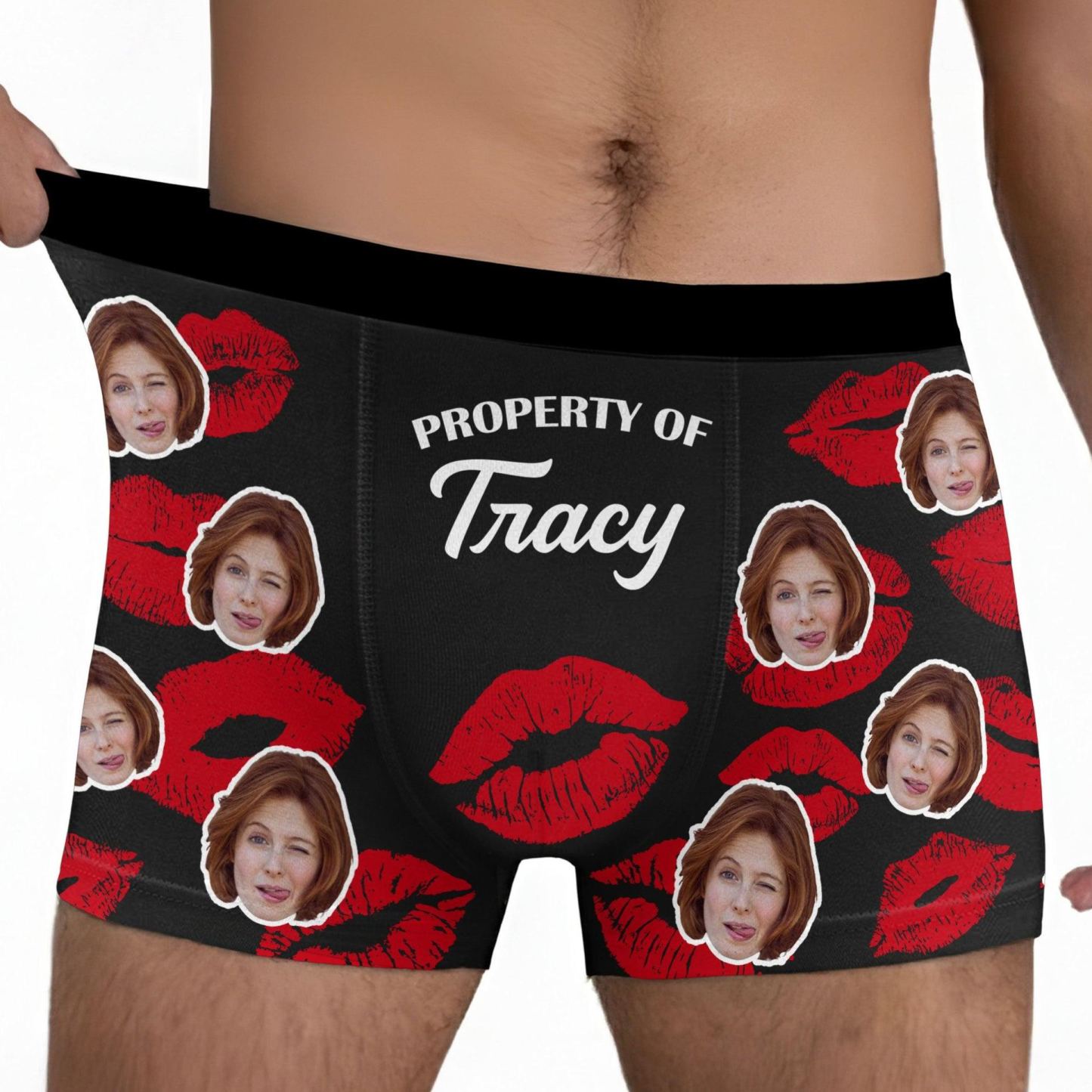 Property Of Wife, Girlfriend Valentine's Day Anniversary Gift For Husband, Boyfriend- Personalized Photo Men's Boxer Brief - MyFaceSocksUK