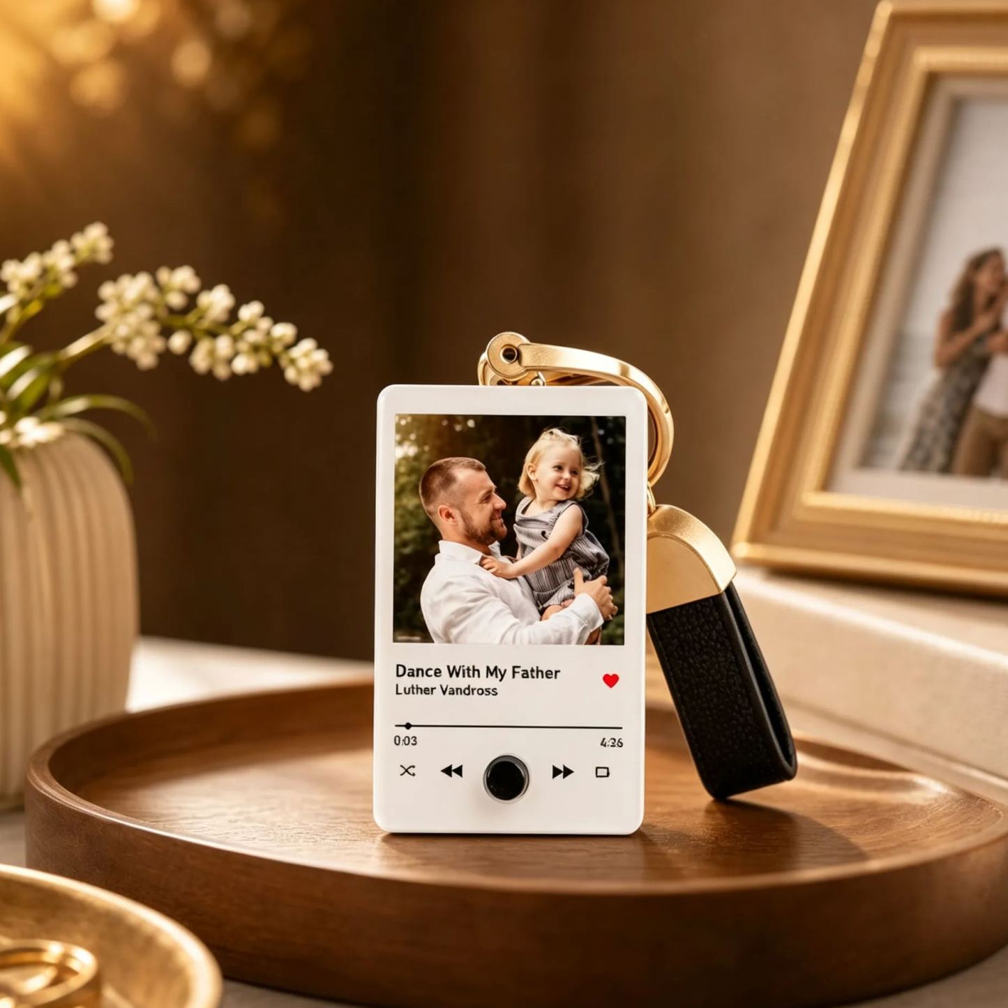 Personalized Photo Music Keychain, Custom Voice Recording Acrylic Key Ring, DIY Photo Album Style Keychain, Custom Sound Message Gift for Family, Couple & Friends - MyFaceSocksUK