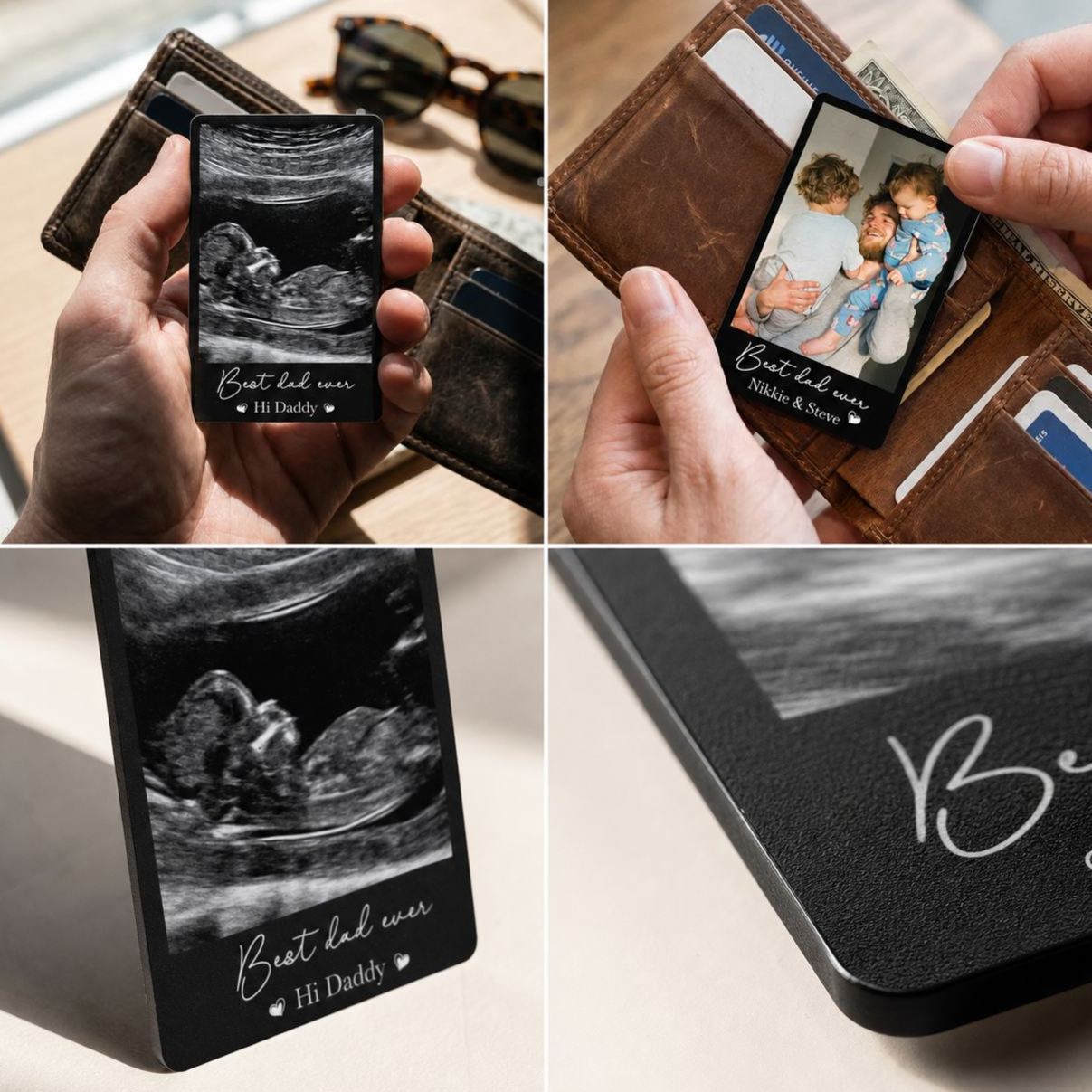 Photo Wallet Card for Dad, Father’s Day Gift, Personalized Sentimental Keepsake, Daddy Memory Card - MyFaceSocksUK