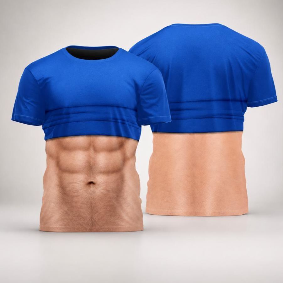 Dad Bod Shirt, Custom Faux Chest Hair Shirt, Personalized Aloha And Chill Shirts, Novelty Tropical Beach Fake Muscle Shirt, Novelty Dad Tee - MyFaceSocksUK