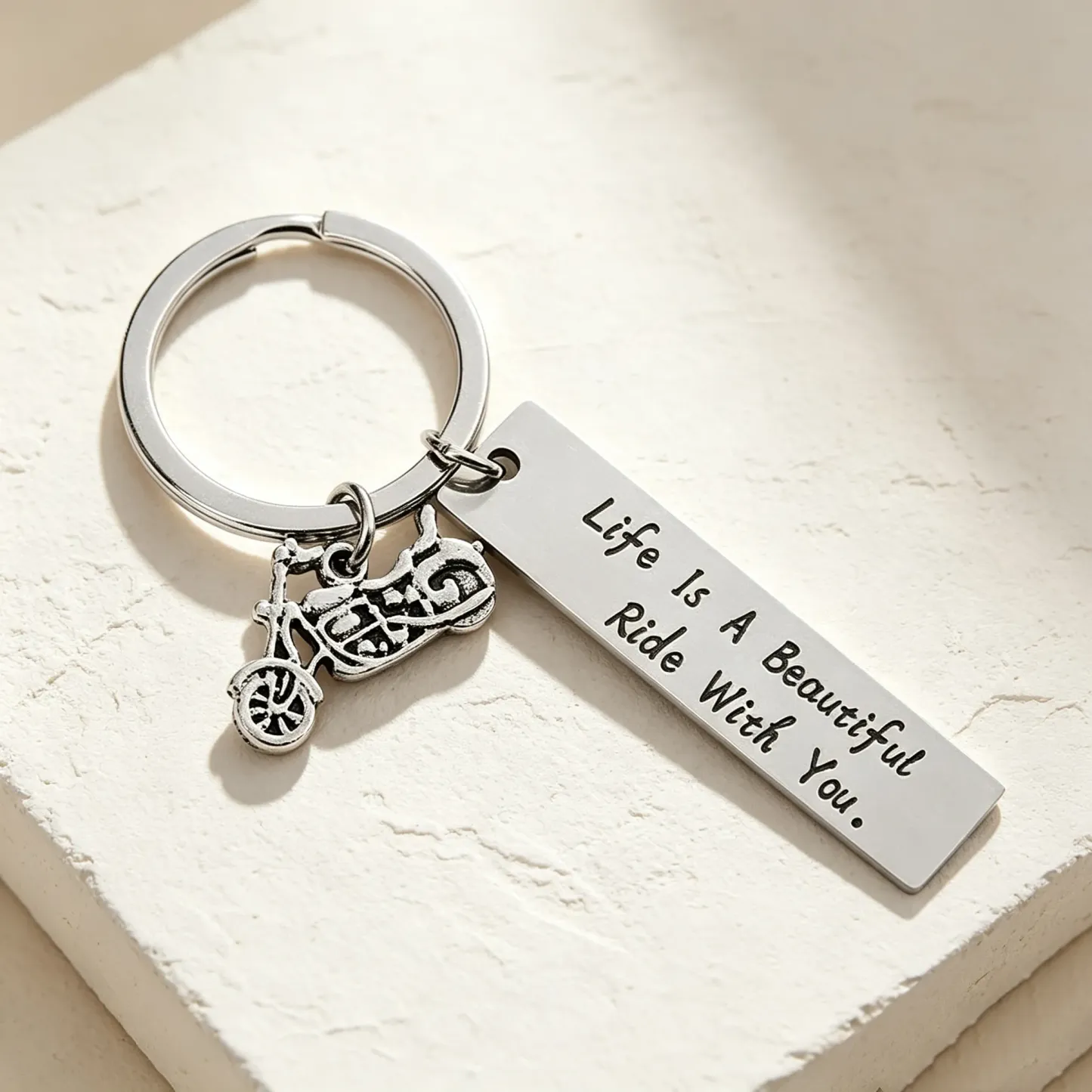 Inspirational Little Reminders Keychain Standard Inspirational Little Reminders Keychain Stainless Steel Dog Tag Gifts for Friends - MyFaceSocksUK