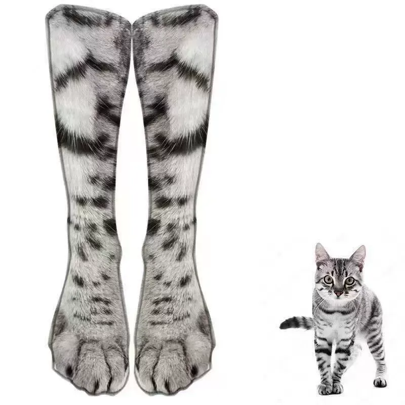 Realistic Animal Paw Print Socks – Lifelike Cat & Dog Claw Effect Novelty Fun Christmas Gift Socks for Pets Lover Kids - MyFaceSocksUK