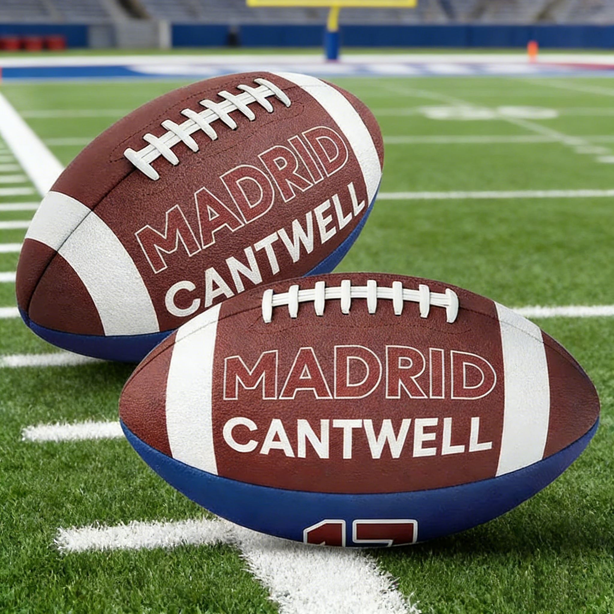 Custom Two Tone Print Team Football For Game Day, Senior Gift, Graduation Gift Team Gift