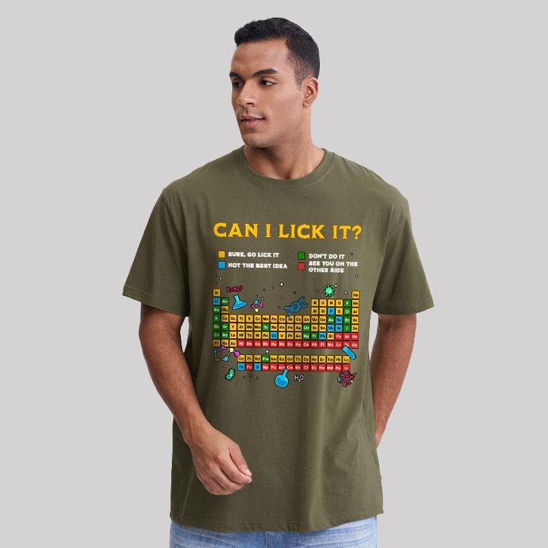 Can I Lick It Periodic Table Geek T-Shirt - MyFaceSocks