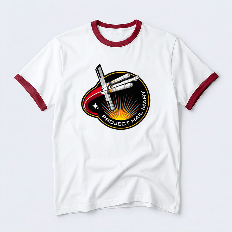 Space Rescue Mission Geek Retro Ringer T-Shirt - MyFaceSocks