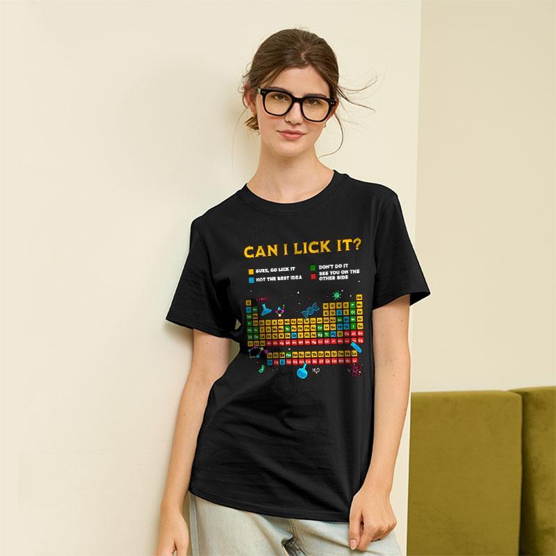 Can I Lick It Periodic Table Geek T-Shirt - MyFaceSocks