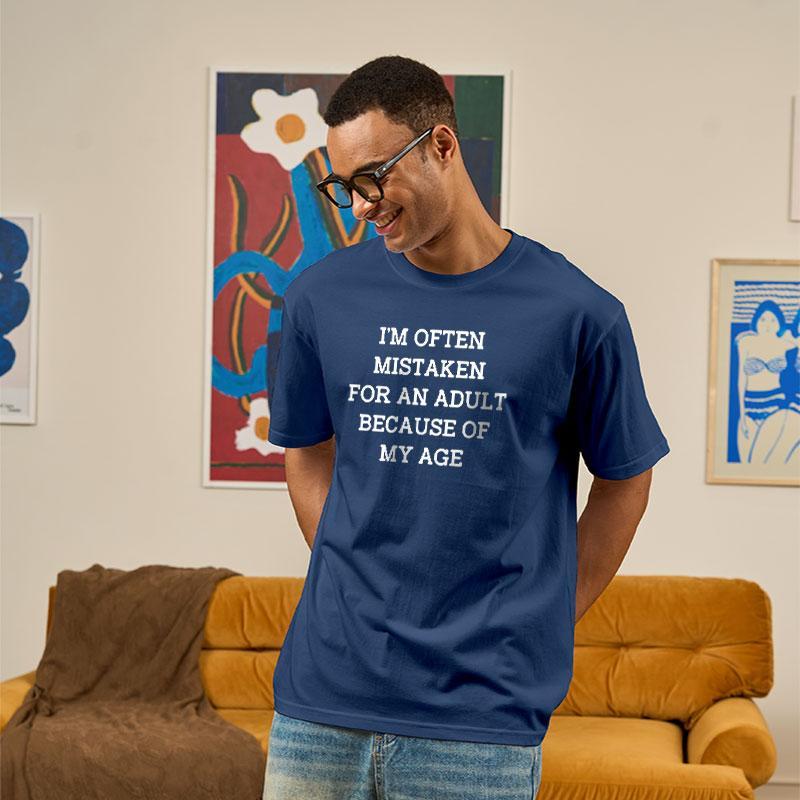 Mistaken For An Adult Geek T-Shirt - MyFaceSocks