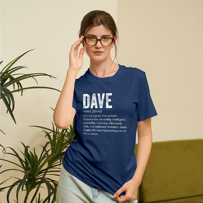 Dave Definition Funny Dave Geek T-Shirt - MyFaceSocks