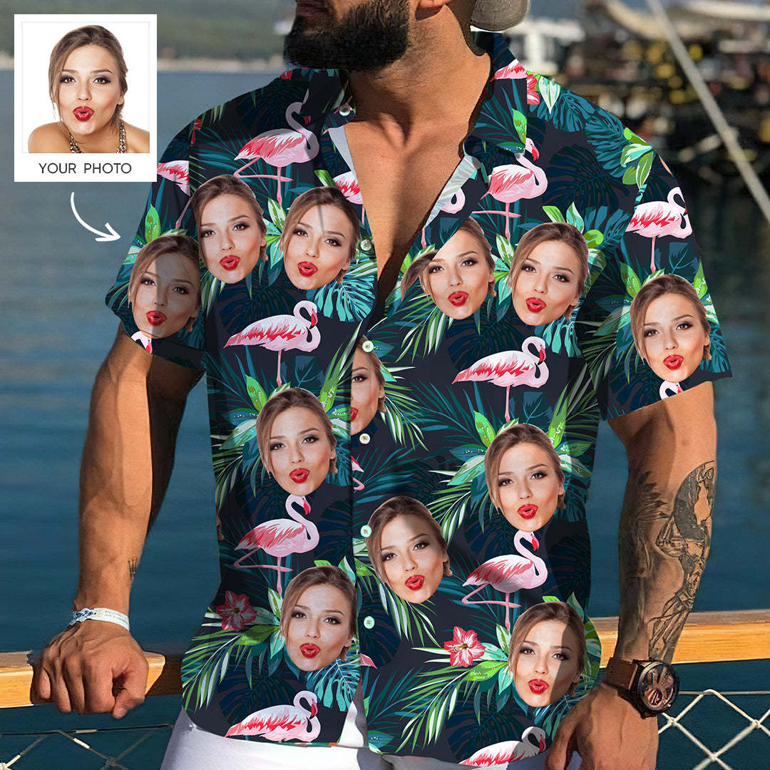 Custom Face All Over Print Hawaiian Shirt - myfacesocks