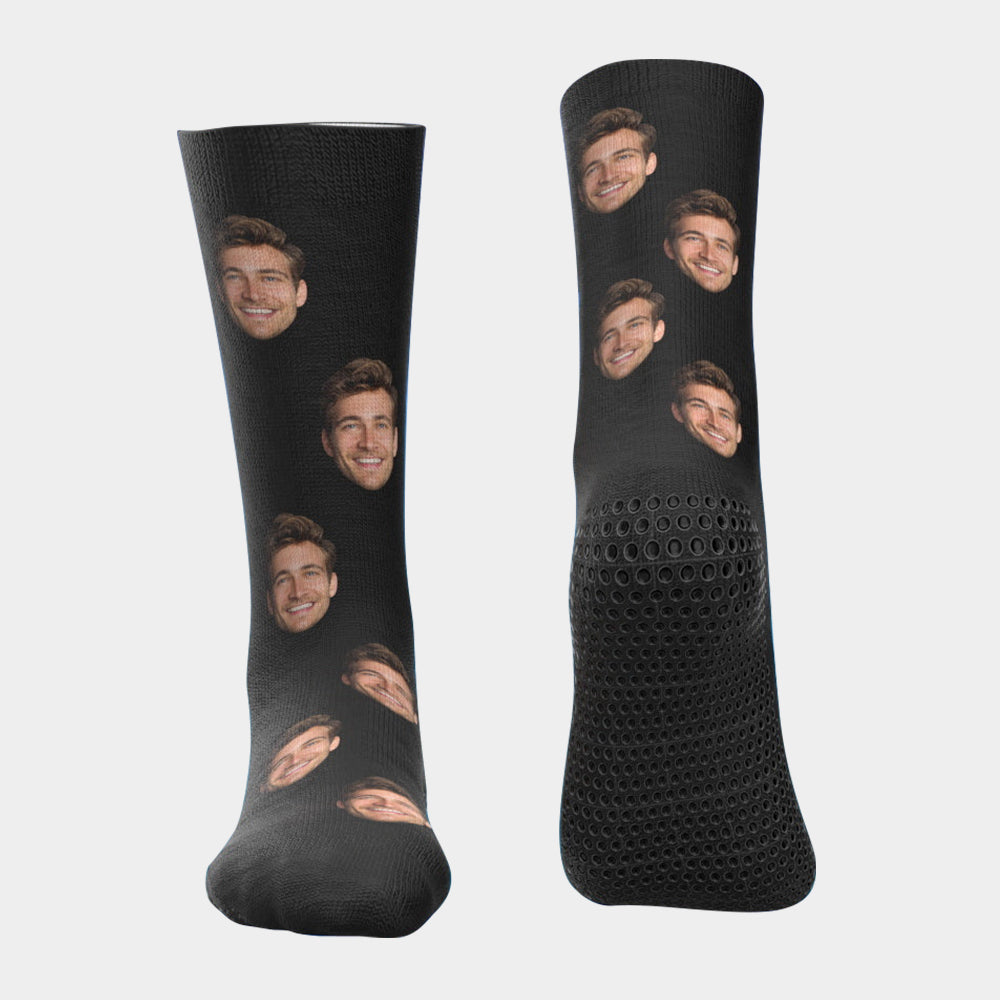 Face Less Cc Clean Socks Custom Anti-Slip Socks - MyFaceSocks