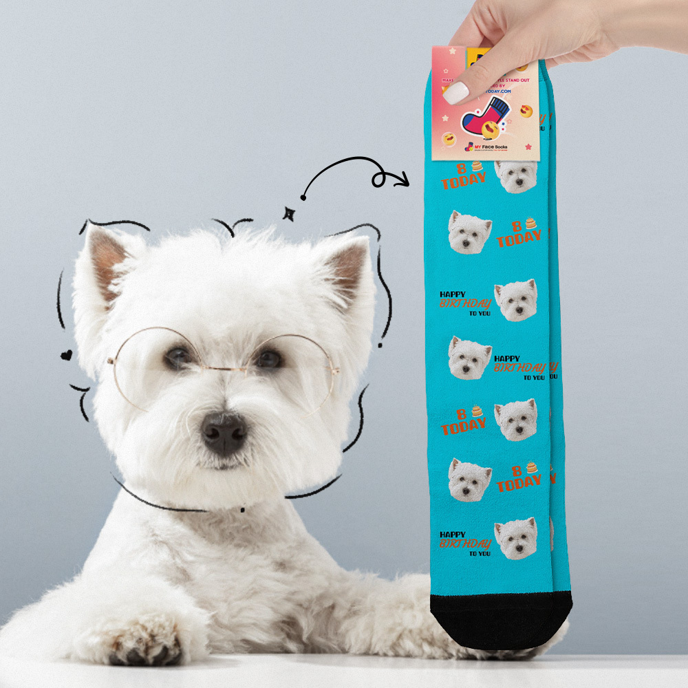 Custom Face Socks Age and Face Socks Birthday Gift Idea Happy Birthday To You - MyFaceSocks