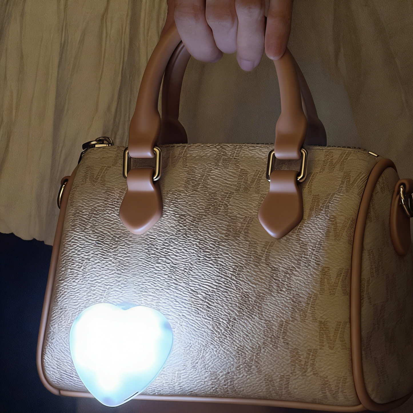 Cute Cat Paw Light Keychain Rechargeable Mini Bag Charm with Double Chain White Cat Paw Design - MyFaceSocks