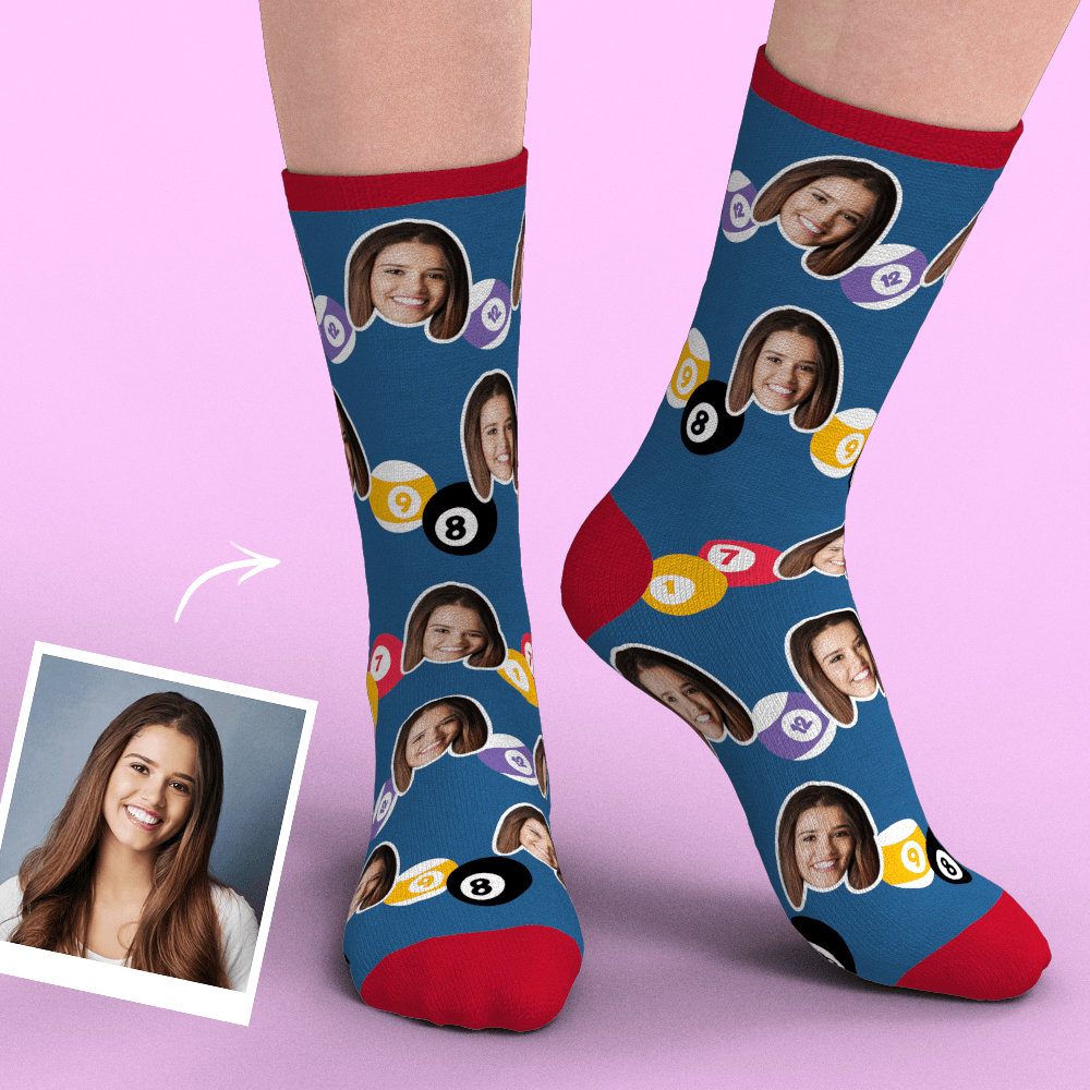 Custom Face Socks Add Pictures-Snookers