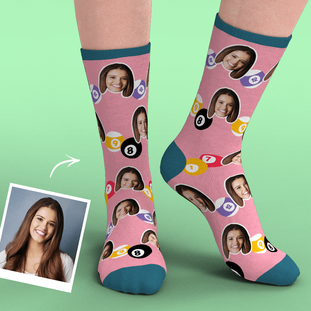 Custom Face Socks Add Pictures-Snookers