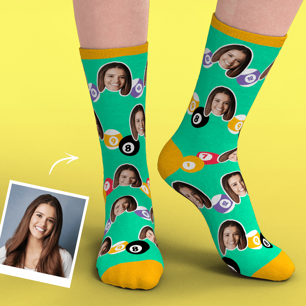 Custom Face Socks Add Pictures-Snookers
