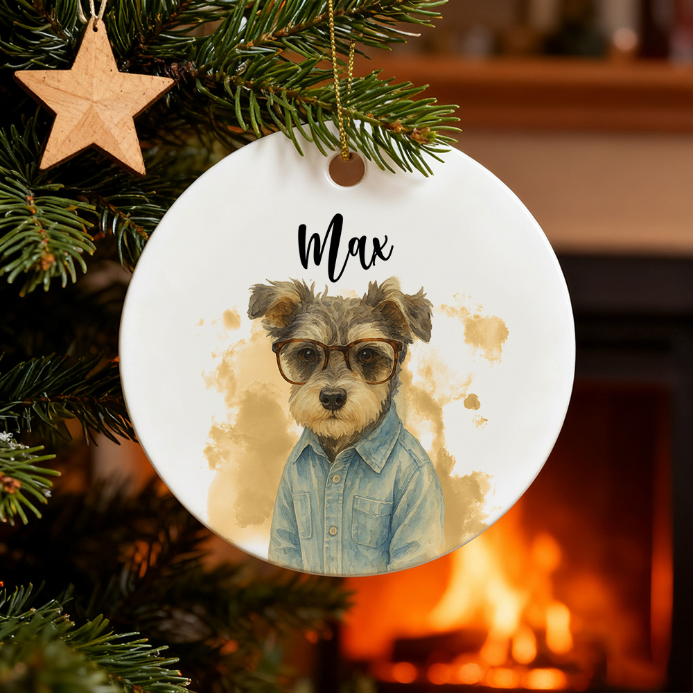 Custom Pet Ornament Personalized Dog Ornament Dog Remembrance Gift Custom Dog Ornament for Personalized Ornament Gift - MyFaceSocks