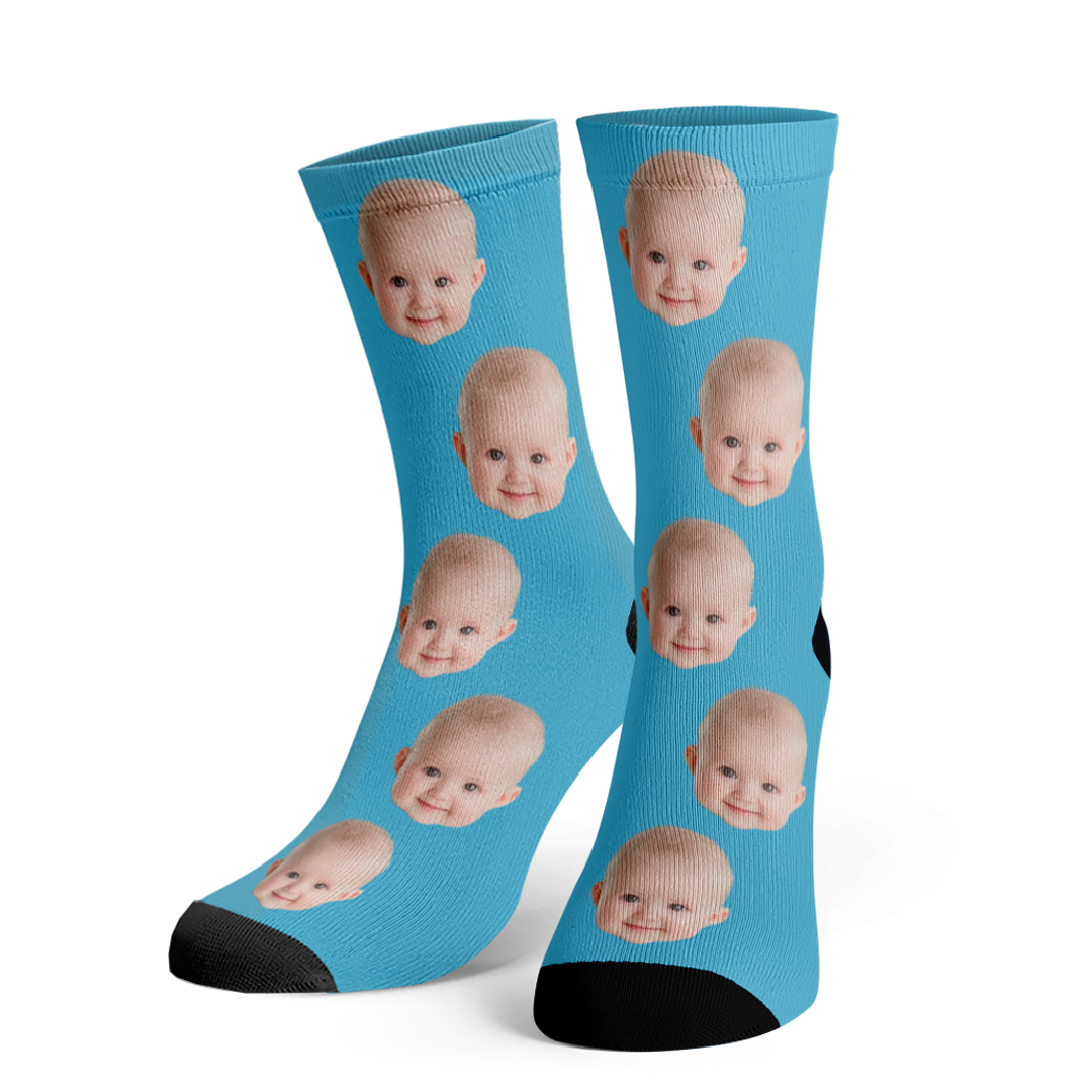 Custom Face Socks Online Preview Add Pictures And Name Colorful