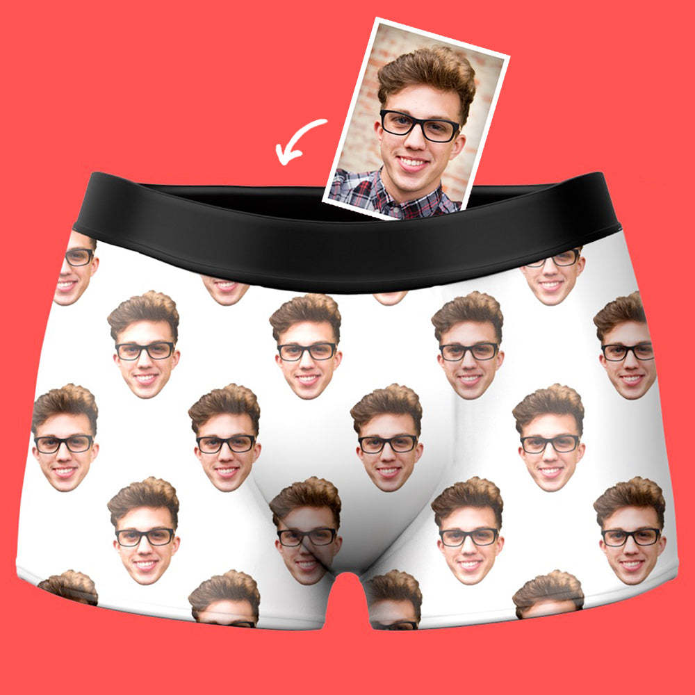 Christmas Gift Ideas, Custom Face Boxer Shorts Photo Underwear - Colorful