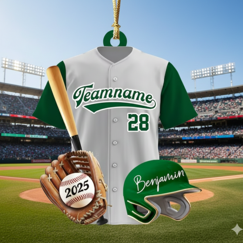 Personalized Baseball Player  Ornament, Sport Ornament, Baseball Fan Gift, Baseball Team Gift, Team Gift