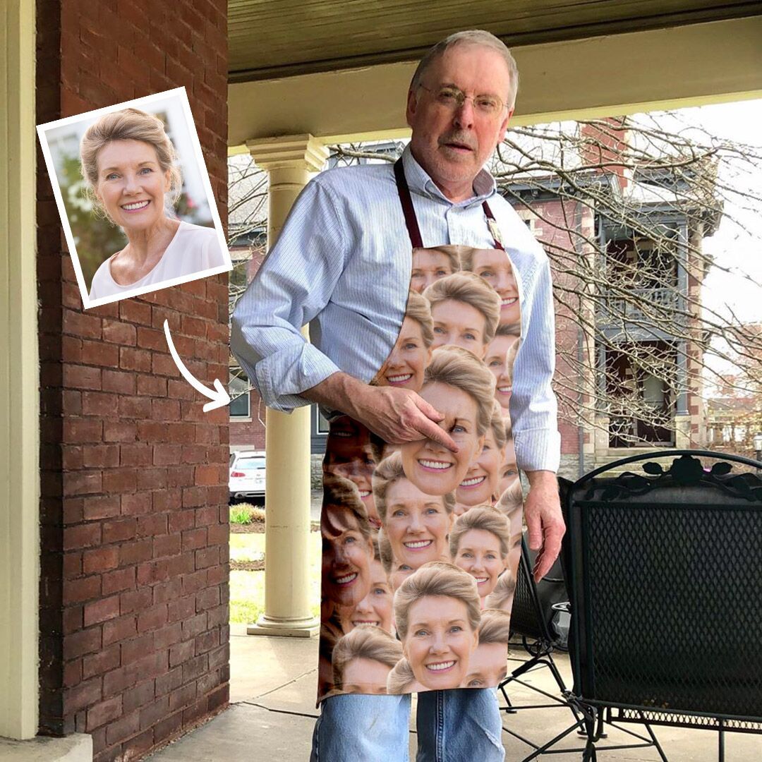 Custom Face Mash Apron, Gifts for Her