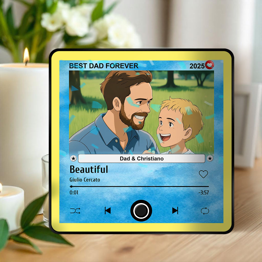 Custom Cartoon Photo Fridge Magnet Music Can Be Played Without Cell Phone Music Photo Fridge Magnet for Lover - MyFaceSocks