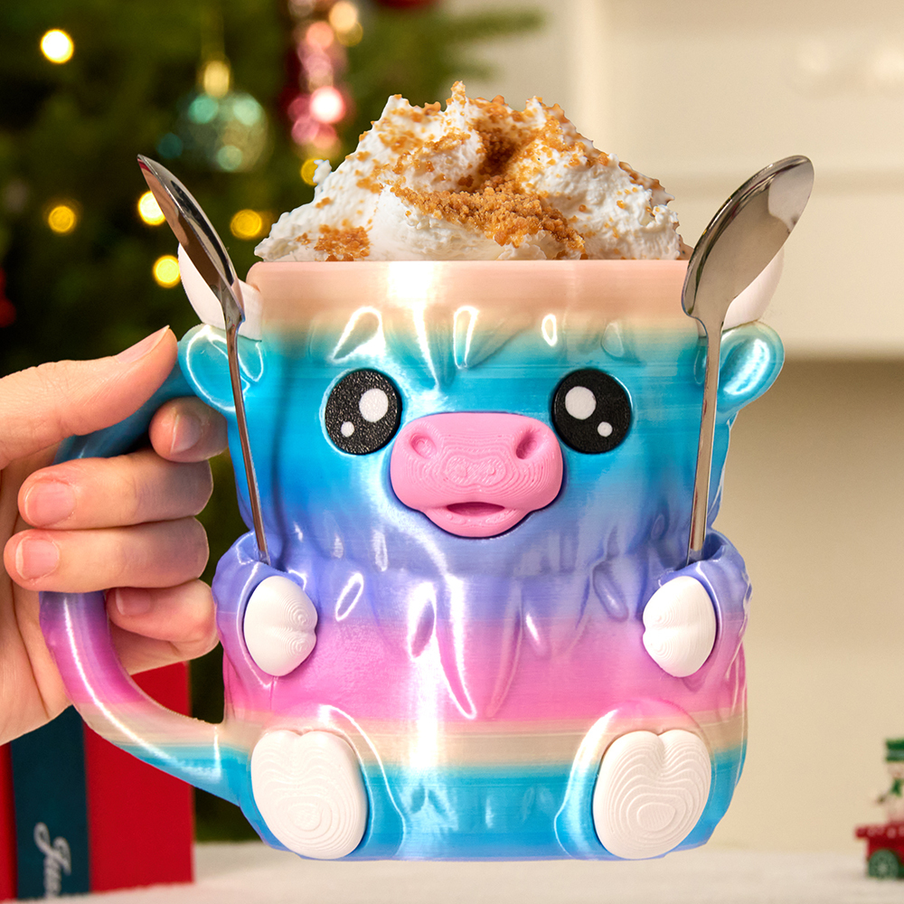 Christmas Gifts Cute Cow Style Ice Cream Pint Holder with Handle and Spoon – Reusable Antifreeze Cooler Sleeve for Ice Cream, Drinks, and Desserts – Funny Cow Gifts for Ice Cream Lovers - MyFaceSocks