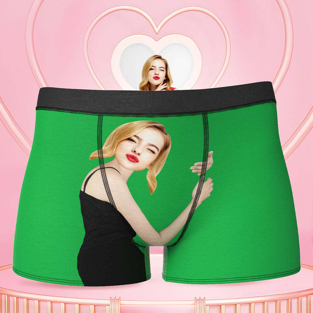 MEN'S CUSTOM FACE ON BODY POPULAR BOXER SHORTS Valentine's Day GIFT FOR HIM