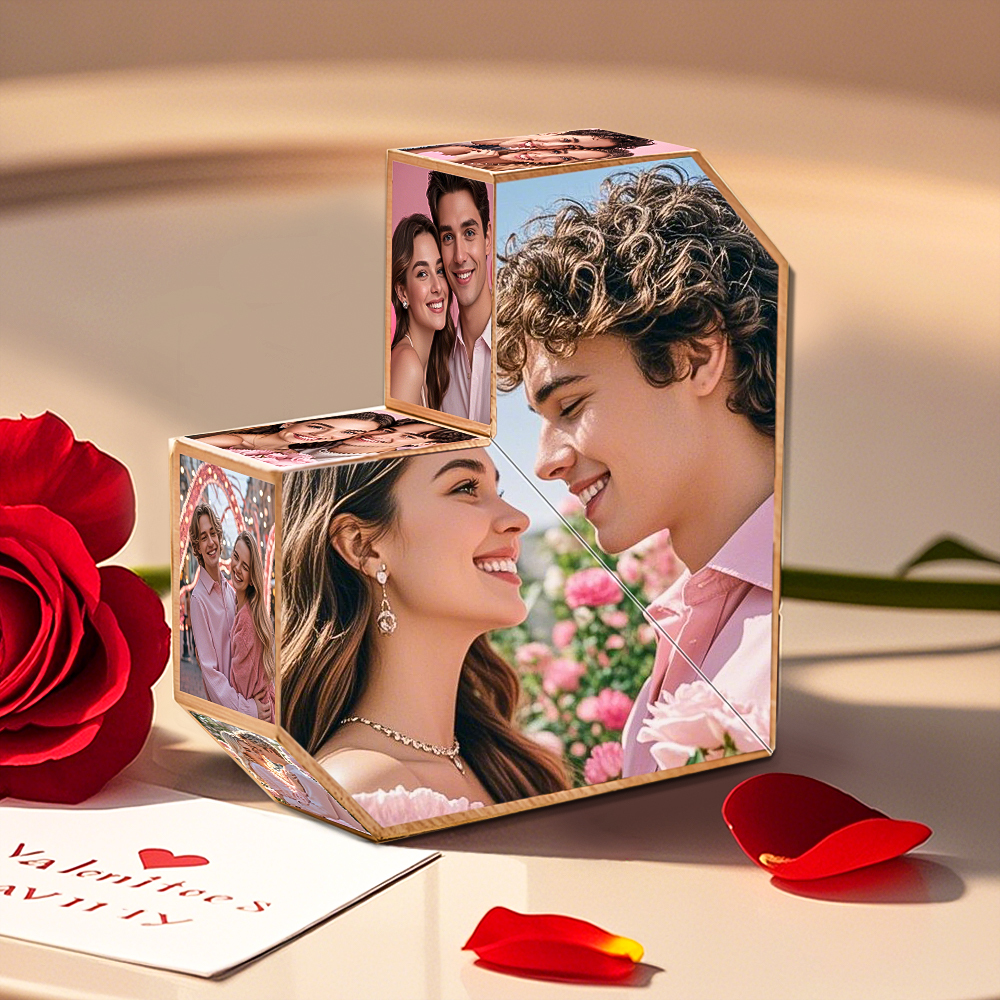 Custom Photo Rubic's Cube Personalized Infinity Cartoon Photo Cube Folding Couple Photo Cube Gifts For Christmas Gifts - MyFaceSocks