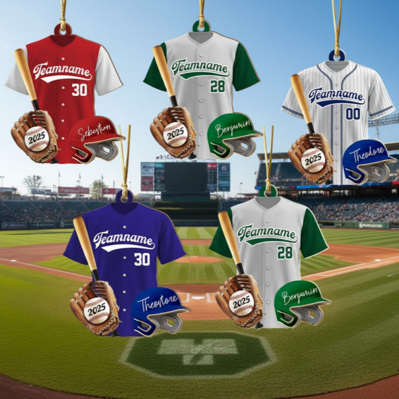 Personalized Baseball Player  Ornament, Sport Ornament, Baseball Fan Gift, Baseball Team Gift, Team Gift