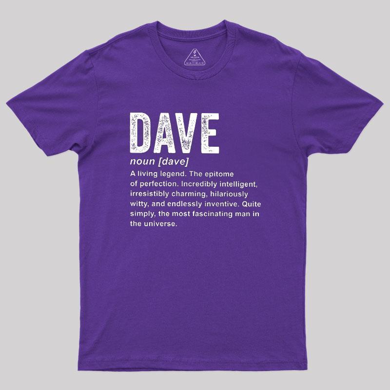 Dave Definition Funny Dave Geek T-Shirt - MyFaceSocks