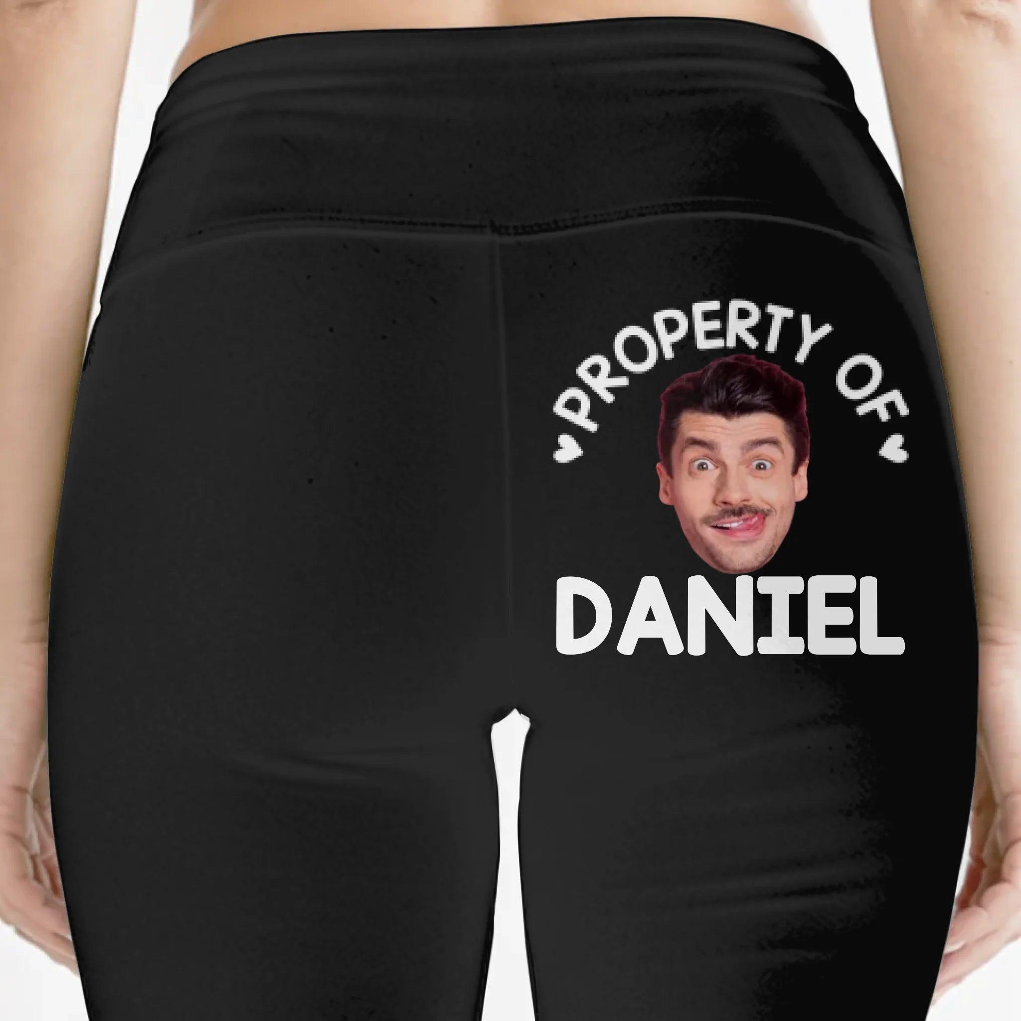 Custom Property Of Me Leggings - Personalized Photo & Name Gift for Her, Birthday or Anniversary