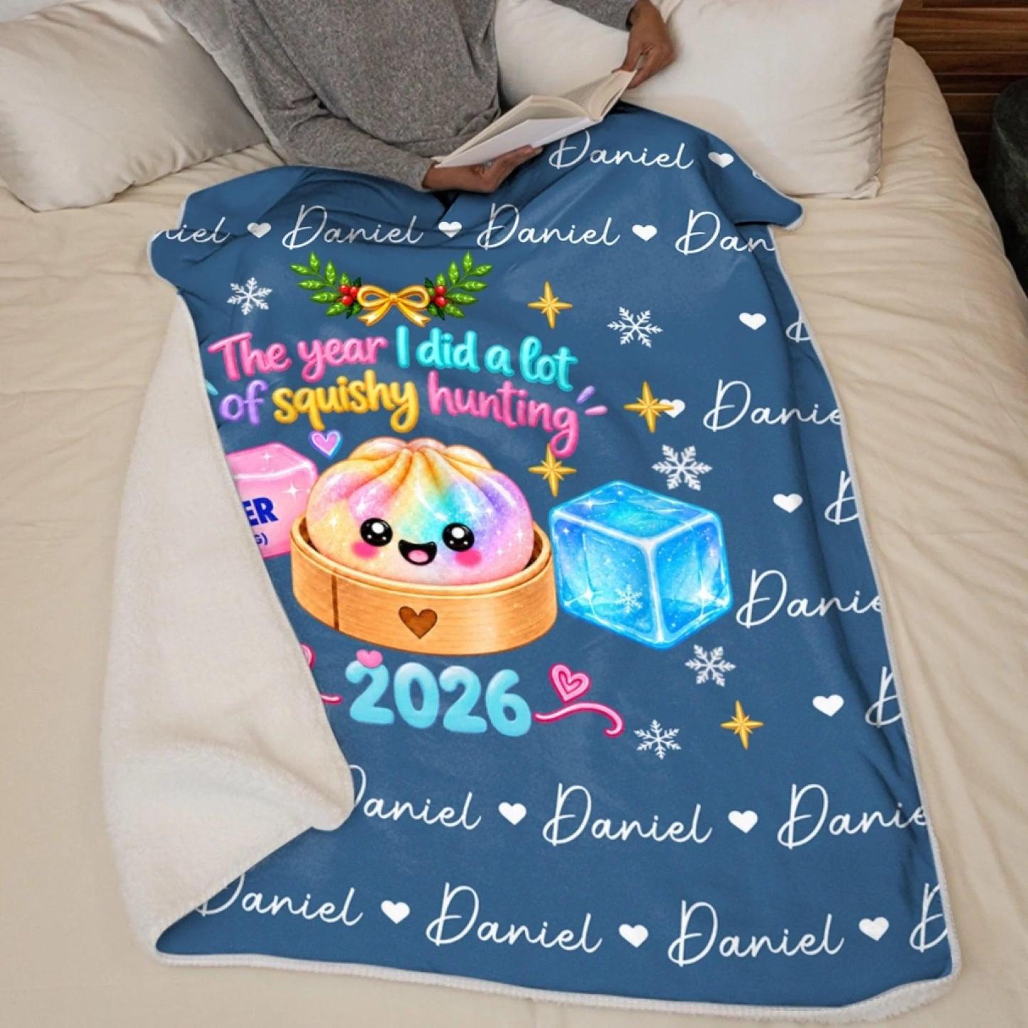 Custom Dumpling Squishy Hunting Gifts For Kids - Personalized Blanket - MyFaceSocks