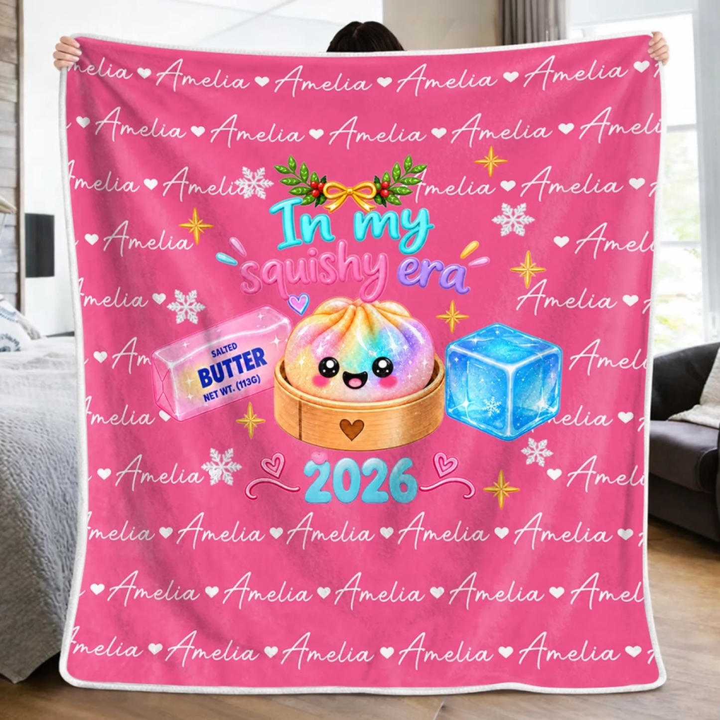 Custom Dumpling Squishy Hunting Gifts For Kids - Personalized Blanket - MyFaceSocks