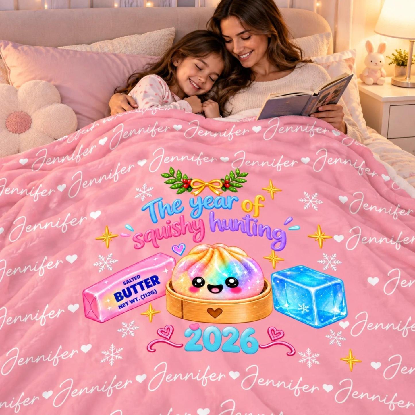Custom Dumpling Squishy Hunting Gifts For Kids - Personalized Blanket - MyFaceSocks