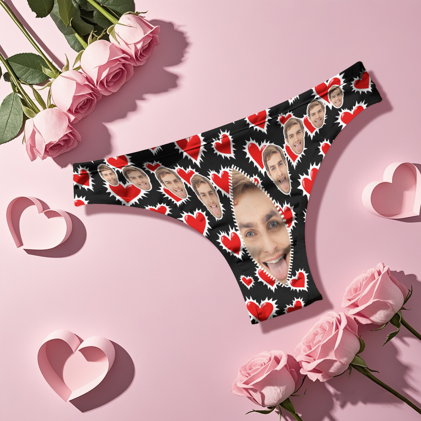 Personalize Face Thong I'M YOURS NO REFUND Thogs Valentine's Day Gift For Her - MyFaceSocks