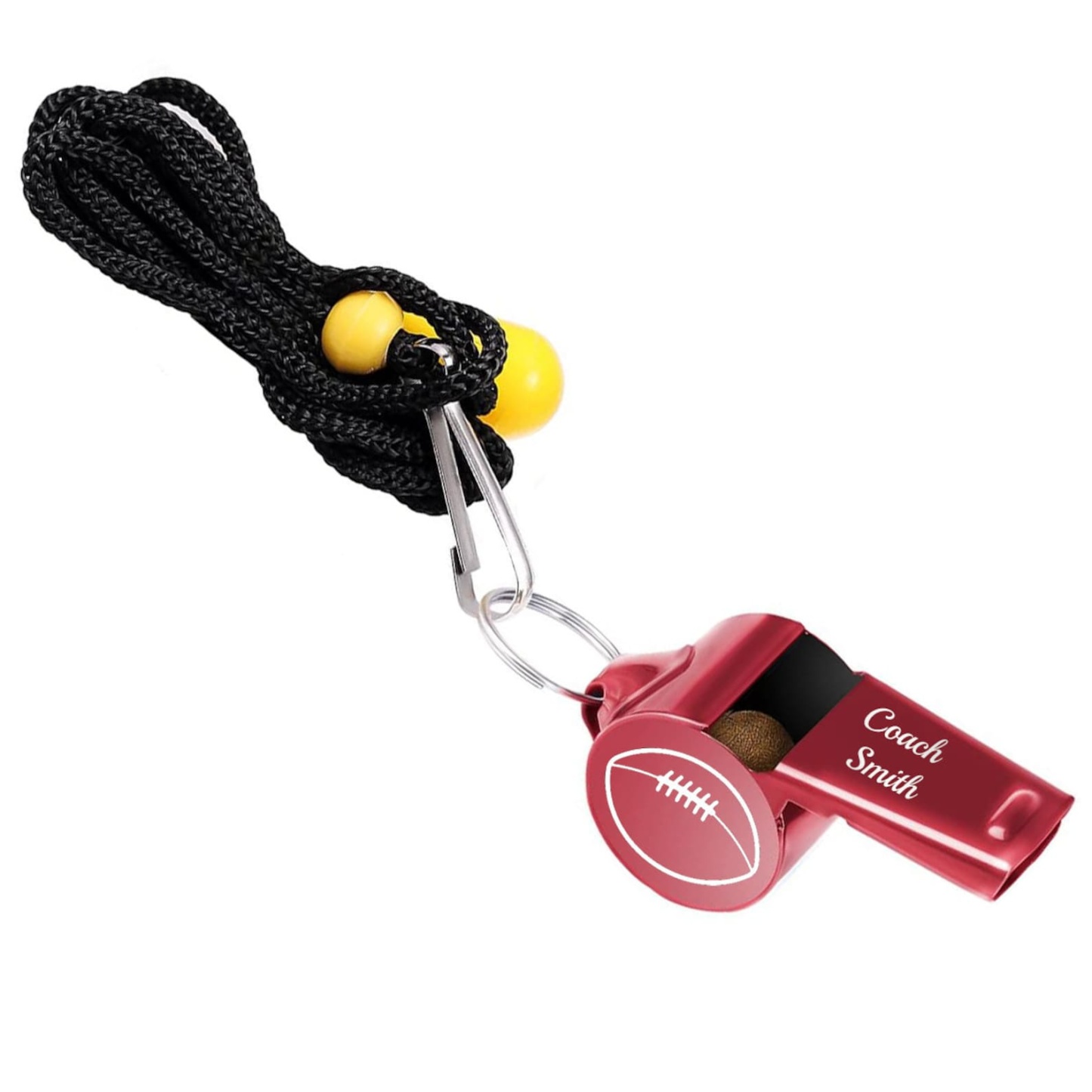 Personalized Coach Gift WHISTLE NECKLACE School Team Football Basketball Hockey Soccer Lacrosse Volleyball Cross Country