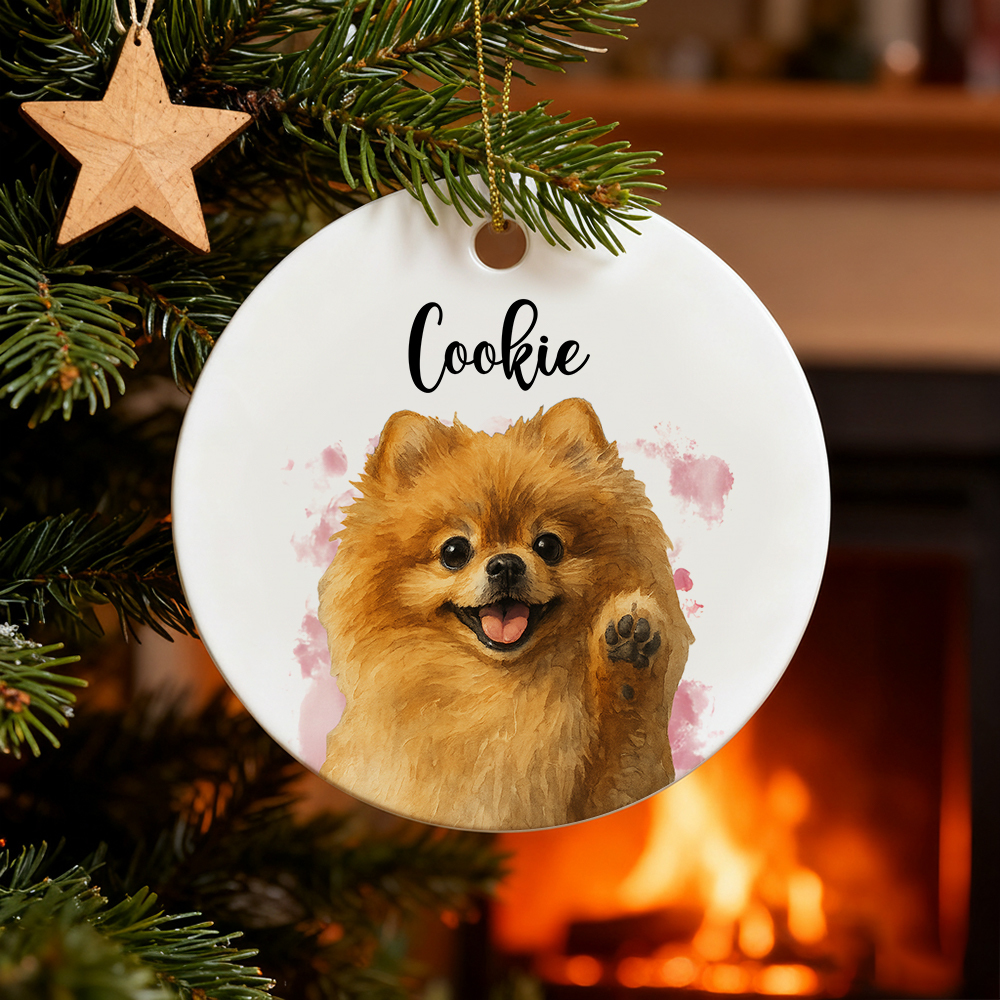 Custom Pet Ornament Personalized Dog Ornament Dog Remembrance Gift Custom Dog Ornament for Personalized Ornament Gift - MyFaceSocks