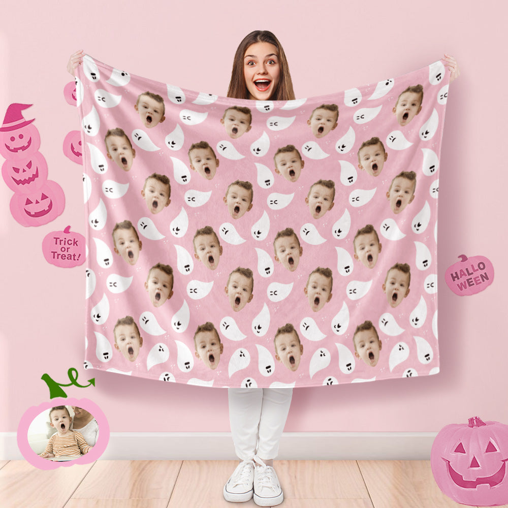 Custom Photo Blanket Halloween Decorative Wander Ghost Blanket For Kids
